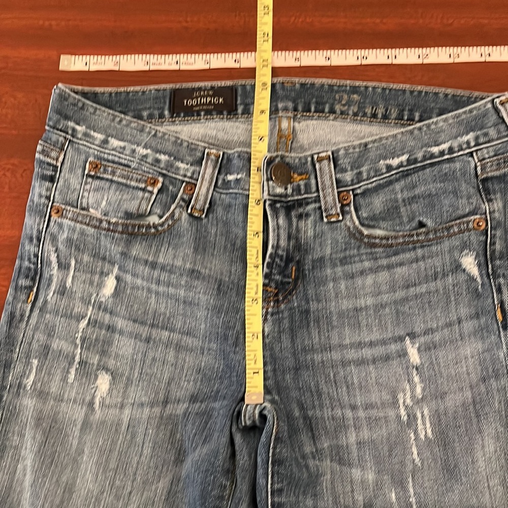 J.Crew Jeans-Toothpick,Factory Distressed - Picture 2 of 6